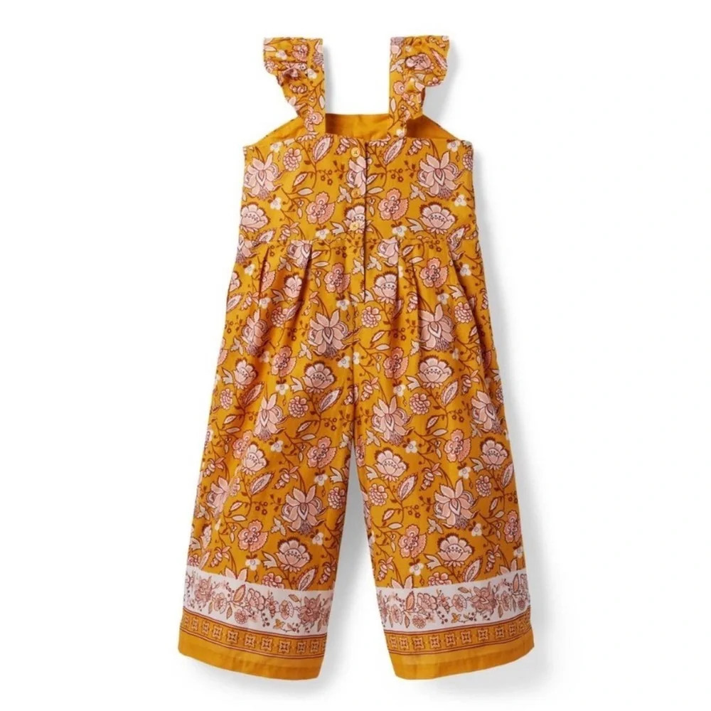Janie & Jack Floral Bow Jumpsuit Size 10